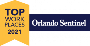 Orlando Sentinel Top Place to Work 2021 badge